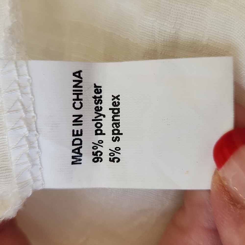 Gauze White Tunic Dress Flower Art Print Sleeveless Size XL - Picture 15 of 16